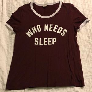 PINK T-shirt “Who Needs Sleep”